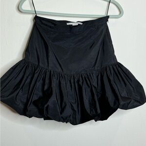 Stella McCartney balloon flare bubble hem taffeta skirt black sz 38